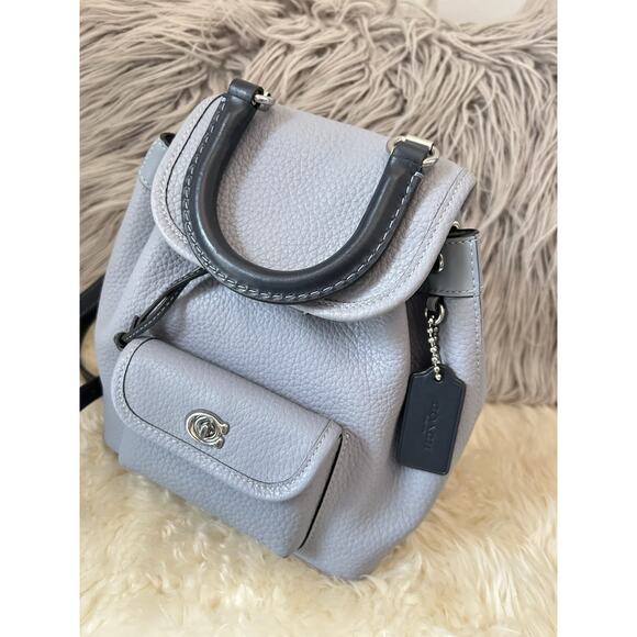 Coach Riya Backpack 21 In Colorblock Blue - Picture 2 of 7